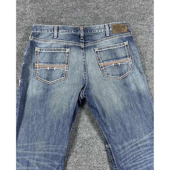 Ariat Jeans Mens 40x32 Blue M4 Low Rise Boot Relaxed Fit Bootcut Denim Western - Picture 5 of 16